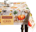 Maison d' Hermine Table Cloth Rectangle Table 100% Cotton 70 x 108 Inches Fall Tablecloth Reusable Everyday Use for Thanksgiving Christmas Decorations Dining Farmhouse Party (Potiron)