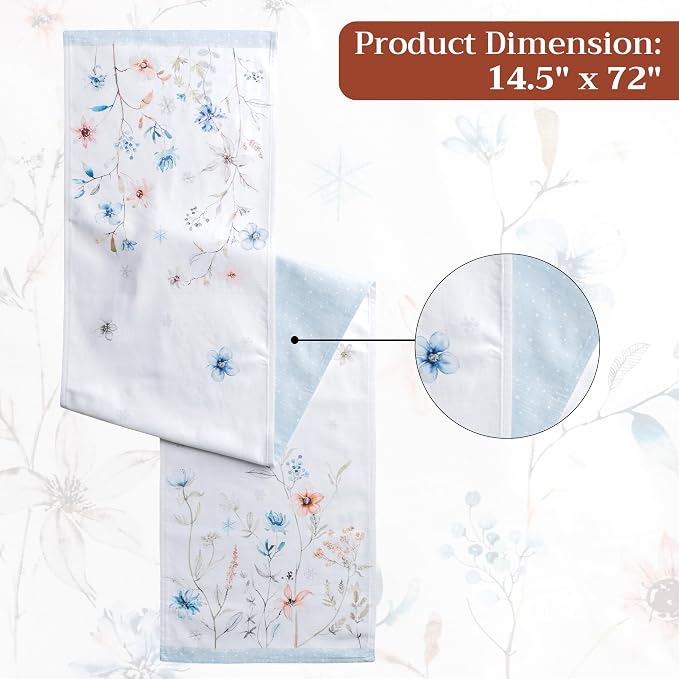Maison d' Hermine Table Runner 100% Cotton 14.50" x 72" | Table Runners 72 - Image 7