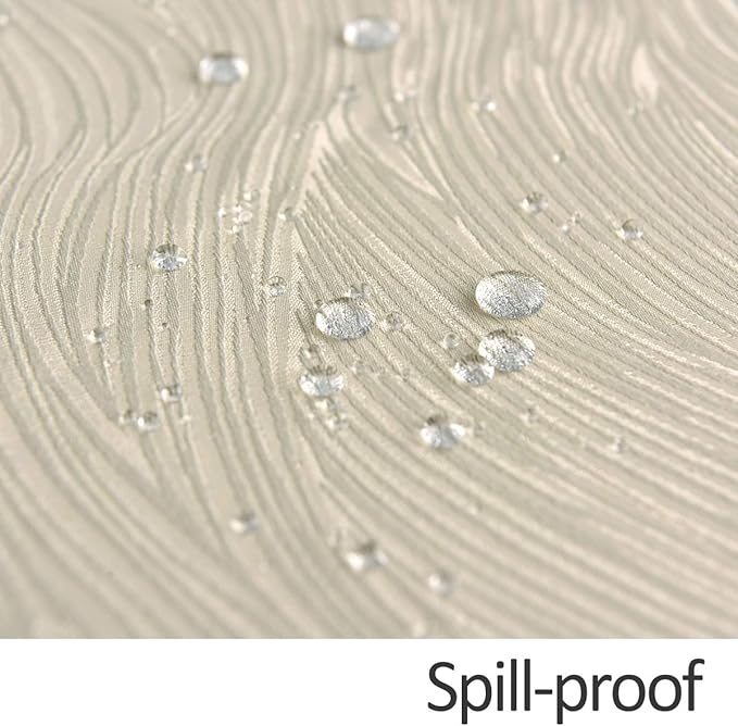 maxmill Jacquard Table Cloth Swirl Design Water Resistant Wrinkle Resistance Heavy Weight Soft Tablecloth for Kitchen Dinning Tabletop Decoration Square 70 x 70 Inch Beige