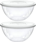 Reusable 48 Ounce Round Crystal Clear Plastic Pack of 8 Sets by PLASTICPRO