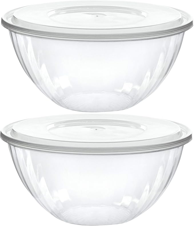 Disposable 48 Ounce Round Crystal Clear Plastic Bowls by PLASTICPRO