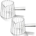 2 Pack Espresso Measuring Cup, 6oz Borosilicate Glass Espresso Cups by Cfyosnk