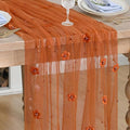 Artoid Mode Caramel Flower Pearl Pink Gauze Table Runner 10FT, Seasonal Sheer by ArtoidMode