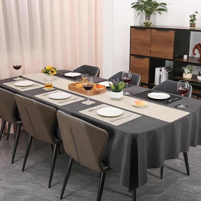 Table Runners 55 Inch Long, Dual-Sided Faux Leather Table Runner | Waterproof - Image 6