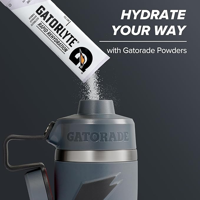 Gatorade 'Overtime' 32oz Stainless Steel Water Bottle, Twist Cap, White
