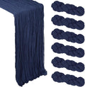 6 Pack Navy Blue Cheesecloth Table Runner 10Ft Gauze Cheese Cloth Table Runner by Heneger