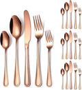 20 Pieces Rose Gold Flatware Set by A%C2%B7HOUSEWARE
