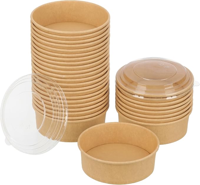 100 Pack 20 oz Disposable Bowls by GHEIR