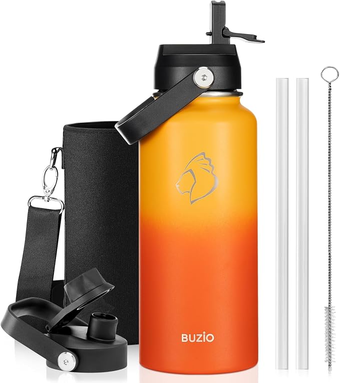 BUZIO Insulated Stainless Steel Water Bottle 32 oz by BUZIO