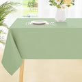Smiry Rectangle Table Cloth, Waterproof Anti-Scratch Polyester Tablecloth, Decorative Washable Fabric Table Cover for Dining, Buffet, Parties and Outdoor, 60x84, Sage Green