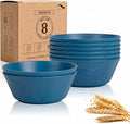 PYRMONT Large Salad Bowl 36 Oz Wheat Straw Bowls Set of 8 Alternative Plastic by PYRMONT