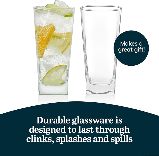 14.3 oz Drinking Glasses Set of 8, Tumblers - Image 5