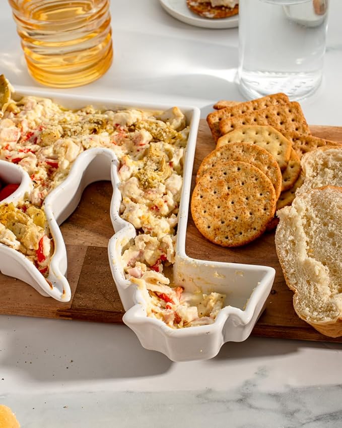 Maryland Shaped Baking Dish Serving Platter or Decorative Tray Charming Porcelain Bakeware Oven Microwave and Dishwasher Safe