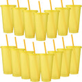 Honeydak 15 Pack Tumbler with Straw and Lid Bulk Cups by Honeydak