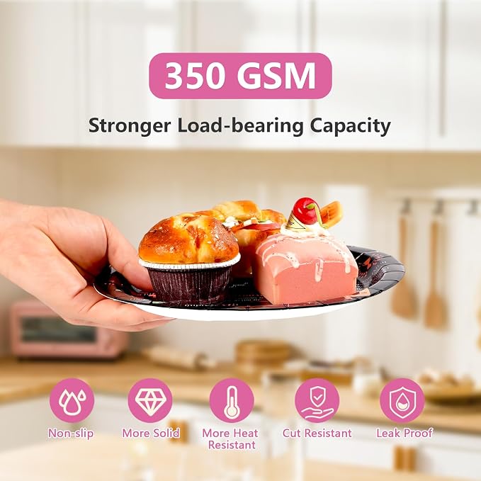 96Pcs 16th Birthday Party Decorations, Serves 24 | Rose Gold Plates and Napkins - Image 6