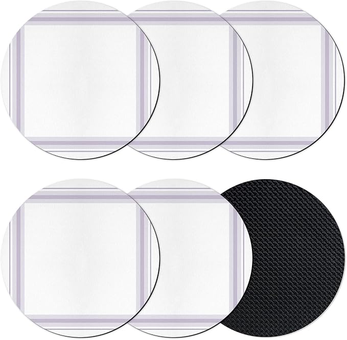 Minimalist Grid Coasters Set of 6 Absorbent Coasters by Unknown