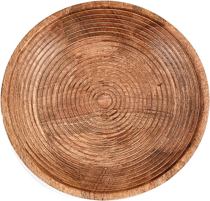 FRUIT BOWL Mango Wood Round Shaped Serving Bowl - Image 4