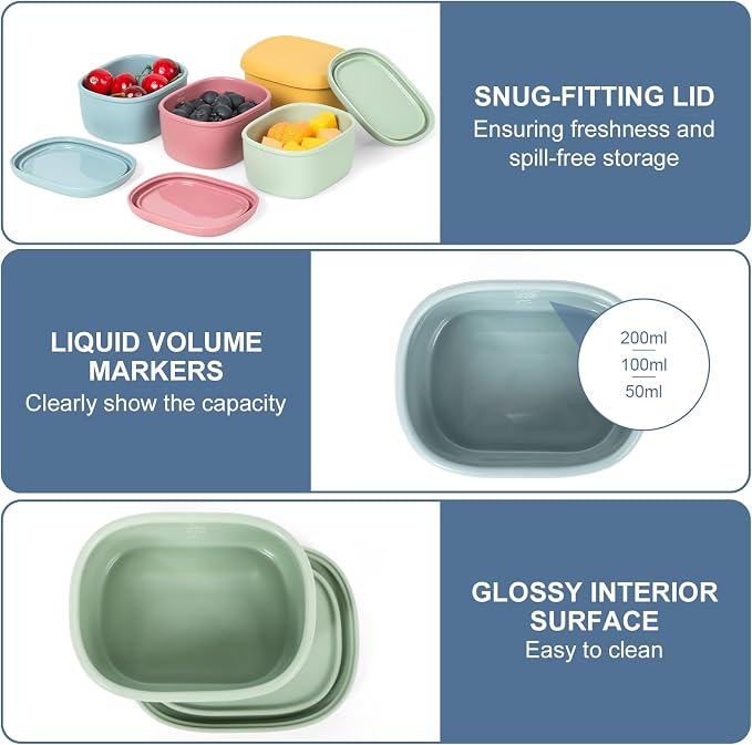 6 pcs 7 oz Silicone Snack Containers - Image 6