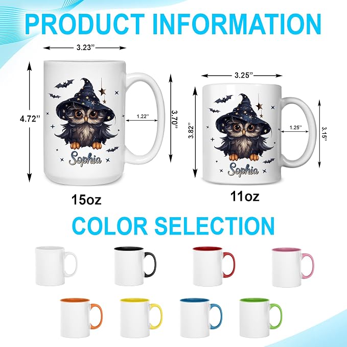 Hyturtle Personalized Halloween Owl Mug - Image 4