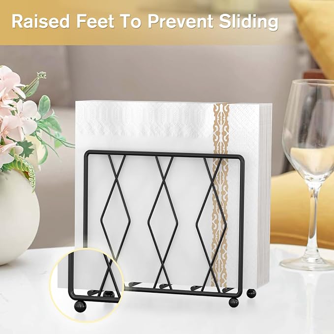 Napkin Holder for Table, Modern Metal Napkin Holders for Paper Napkins & - Image 2