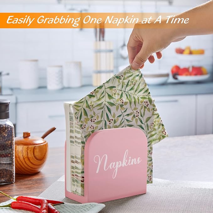 ALELION Pink Napkin Holder for Table - Image 2