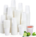Lilymicky 500 Pack 7 oz White Plastic Cups, Disposable Drinking Cups | Non-slip by Lilymicky