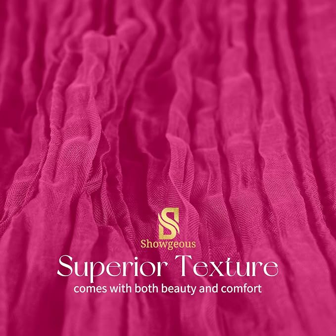Showgeous 30 Pack Fuschia Cheesecloth Table Runner, 17 x 108 Inches | Boho - Image 4