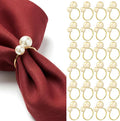 Sliner 100 Pcs Pearl Napkin Rings by Sliner