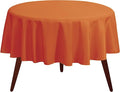 Gee Di Moda Round Tablecloth - 132 Inch Orange Round Table Cloth for 72 to 96 Inch Round Tables - Heavy Duty Washable Fabric - for Buffet Table, Holiday Party, Dinner, Wedding & Baby Shower