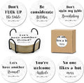 Funny Cork Drink Coasters Absorbent with Holder 6 Pcs Absorbing Stone Funny Drink Coaster Gift Set Housewarming New Home Apartment Kitchen House Decor Gift for Women Men