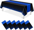 MASHAN 6Pcs Black and Blue Tablecloth Party Decorations, Plastic Black Table by MASHAN