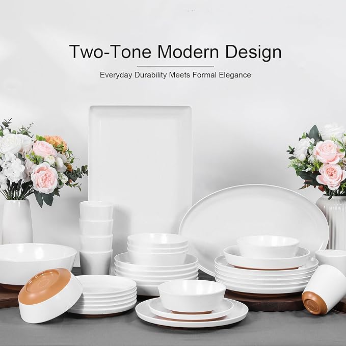 Webbylee Melamine Dessert Plates Set of 6-7.56" Serving Durable Dishes Perfect - Image 7