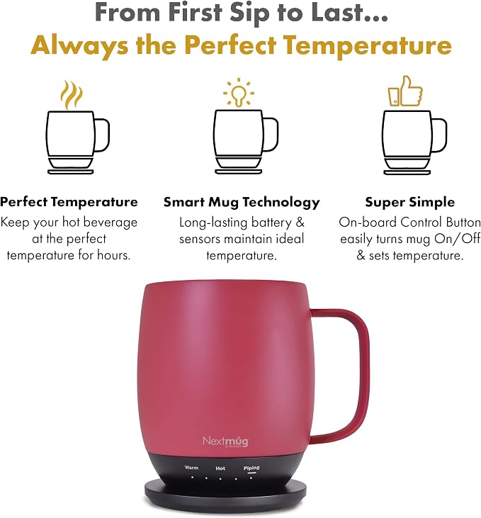 Nextmug - Temperature-Controlled, Self-Heating Coffee Mug - Image 2