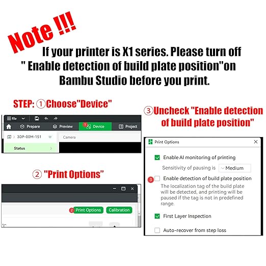 Diamond Ball+Windmill 3D Printer Build Plate for Bambu Labs X1 X1C X1E P1P P1S A1 3D Pritner, Double Sided Smooth Flexible Spring Steel Plate Effect Sheet for Bambu 3D Printers Bambulabs