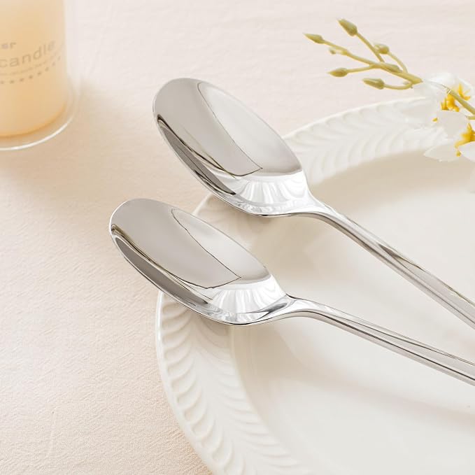 16 Piece Dinner Spoons Set, Stainless Steel Spoons | Forged Stainless Steel - Image 5
