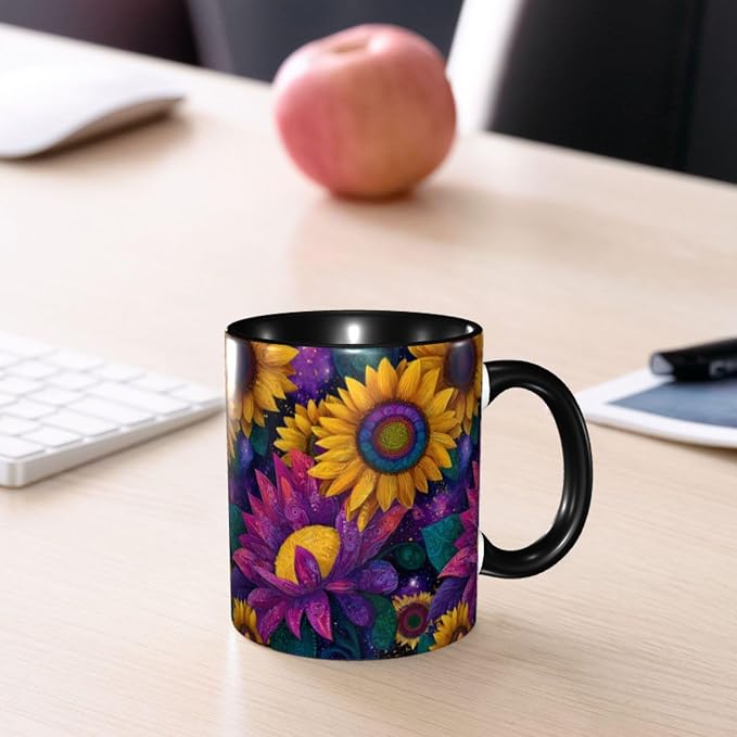 Sunflower Coffee Mug 11 Ounce Mugs Ceramic Tea Cup Drinking Water Cups | Novelty - Image 7