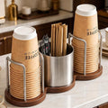Coffee Cup Holder with Straw & Stirrer Storage Caddy by GOYLSER