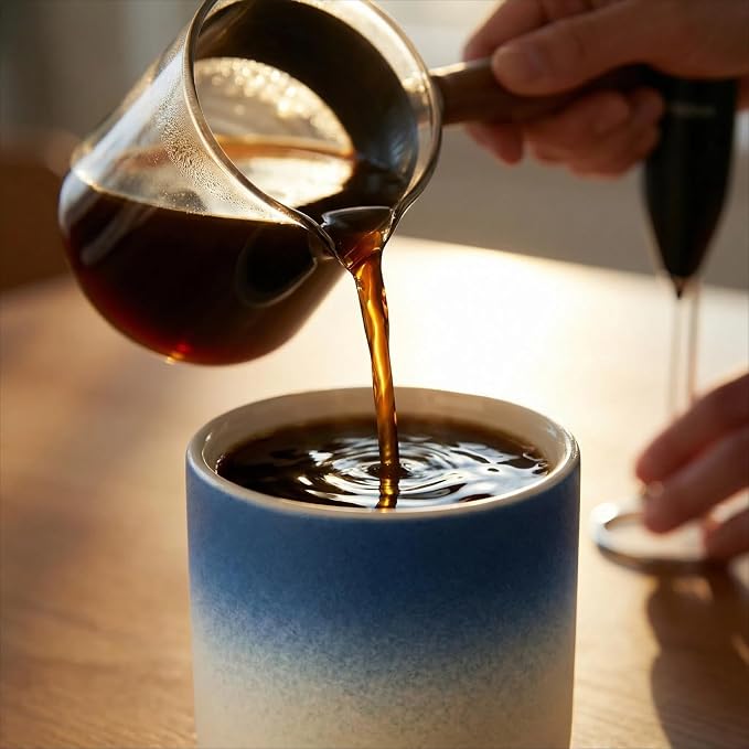 Ceramic Espresso Cups Small Modern Coffee Cup Thick Walled, Handleless - Image 4