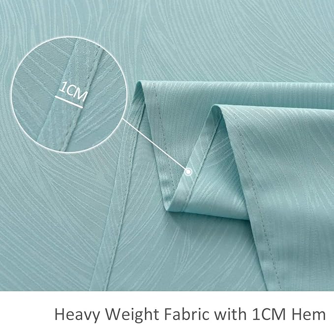 maxmill Jacquard Tablecloth Swirl Design Water Resistance Antiwrinkle Spillproof Heavy Weight Soft Table Cloth for Buffet Banquet Parties Event Holiday Dinner Rectangle 60 x 84 Inch Turquoise