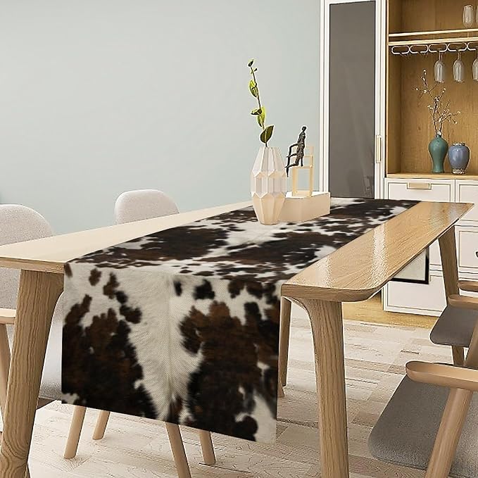 Cow Print Table Runner, 13x120 Inch - Image 2