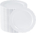 100 Pcs White Dessert Plastic Plates by Conflech