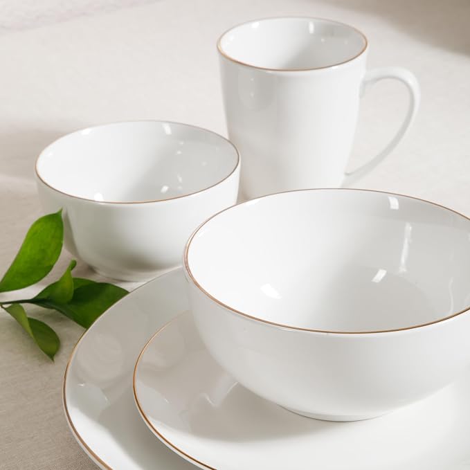Gibson Home Ogalla 30 Piece Plates, & Mugs Dinnerware Set - Image 2