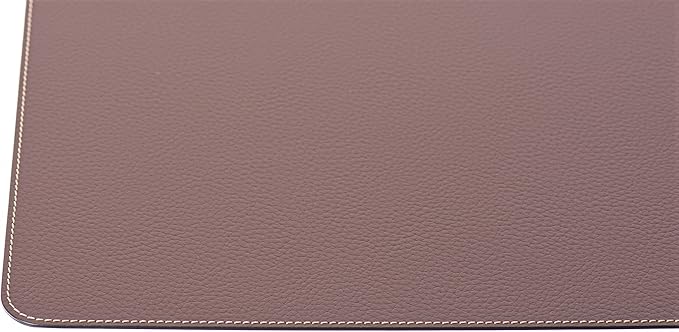 Nikalaz Set of Brown Placemats and Coasters, 4 Table Mats and 4 Coasters, Italian Recycled Leather, Place Mats 18 x 13 inches, Dining Table Set