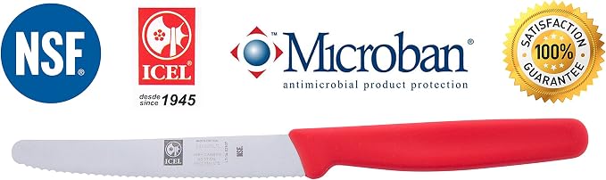 ICEL 4.25 Inch Serrated Edge Steak Knife, High Carbon German Stainless Steel - Image 3