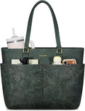 LOVEVOOK Work Tote Bags for Women, Embossed Retro Leather 15.6 Inch Laptop Bag by LOVEVOOK