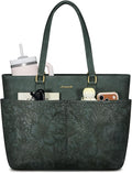 LOVEVOOK Work Tote Bags for Women, Embossed Retro Leather 17.3 Inch Laptop Bag by LOVEVOOK