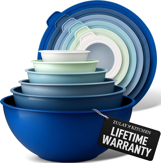 Zulay Kitchen 12 Piece Plastic Mixing Bowls by ZulayKitchen