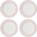 Lenox Gingham Pink Porcelain Valentine's Day Dinner Plate Set by Lenox
