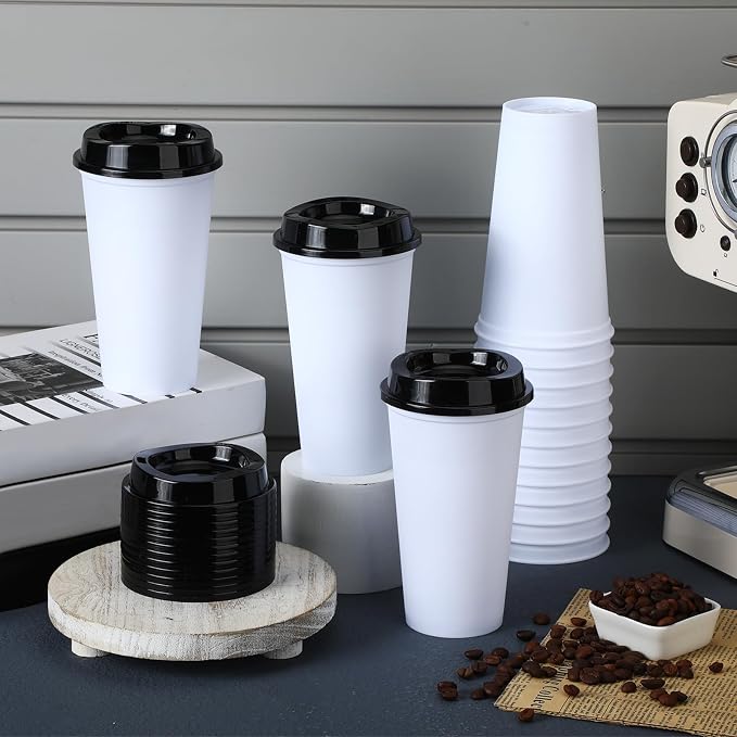 30 Pack Reusable Plastic Coffee Cups - Image 3