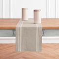 Solino Home 100% Pure Linen Table Runner, 14 x 90 in, French Stripe | Table by SolinoHome
